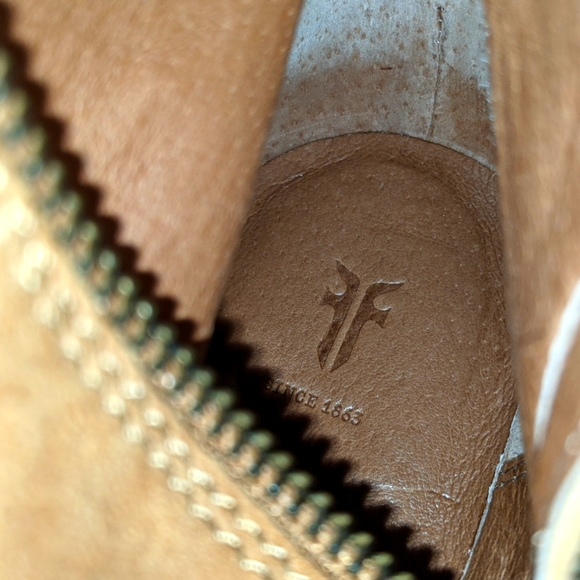 Frye Ray Grommet Brown Suede Knee High Boots 7.5 - Picture 16 of 16